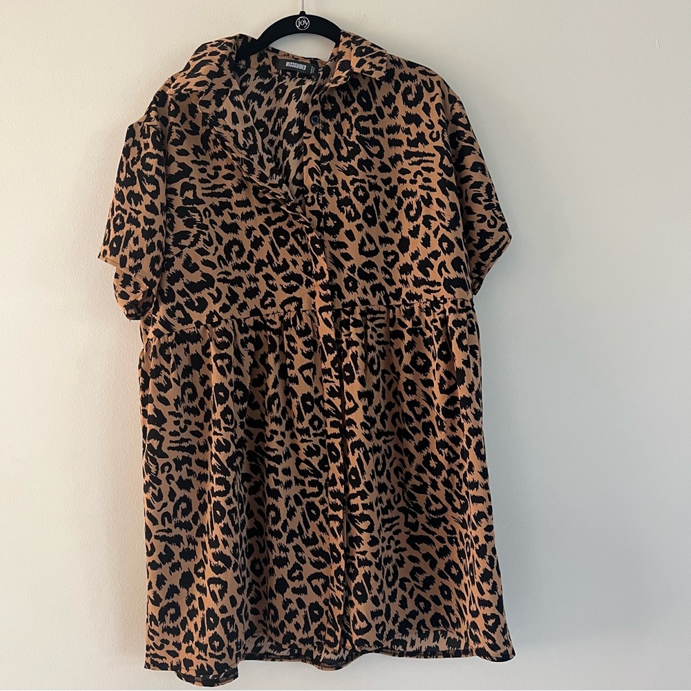 Missguided Leopard Print Mini Dress